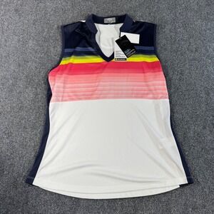 NEW Callaway Womens Opti-Dri Sleeveless Golf Polo Shirt XL Brilliant White